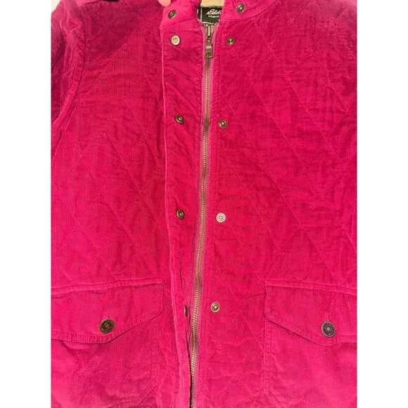 Eddie Bauer Pink Corduroy Lightweight Jacket Size Small - Picture 5 of 16